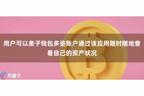 用户可以麦子钱包多签账户通过该应用随时随地查看自己的资产状况