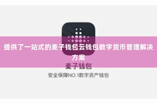 提供了一站式的麦子钱包云钱包数字货币管理解决方案