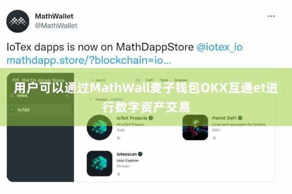 用户可以通过MathWall麦子钱包OKX互通et进行数字资产交易